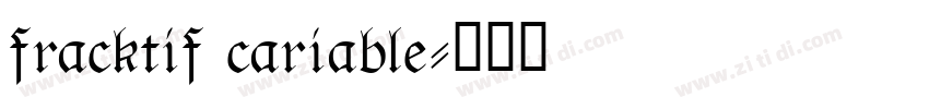 fracktif cariable字体转换